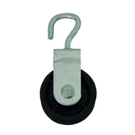 Műanyag csiga 40 mm rozsdamentes kampóval